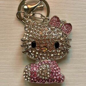 NEW Silver Hello Kitty Keychain / Bag Charm